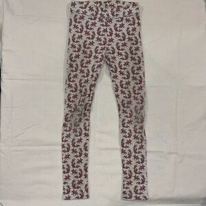 Kate Quinn Kids Cream Leggings with  Print